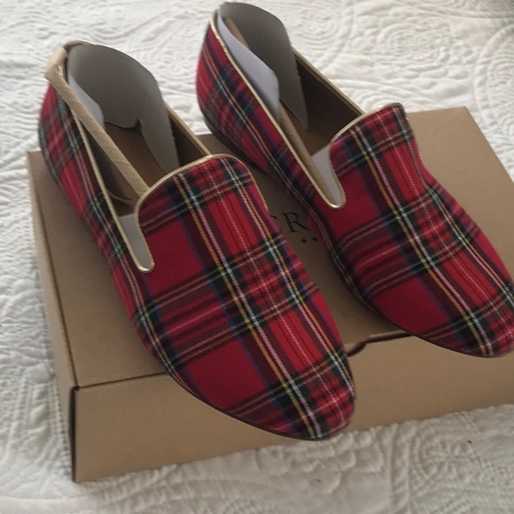 J. Crew Shoes - J Crew Tartan Plaid Smoking Loafers NIB